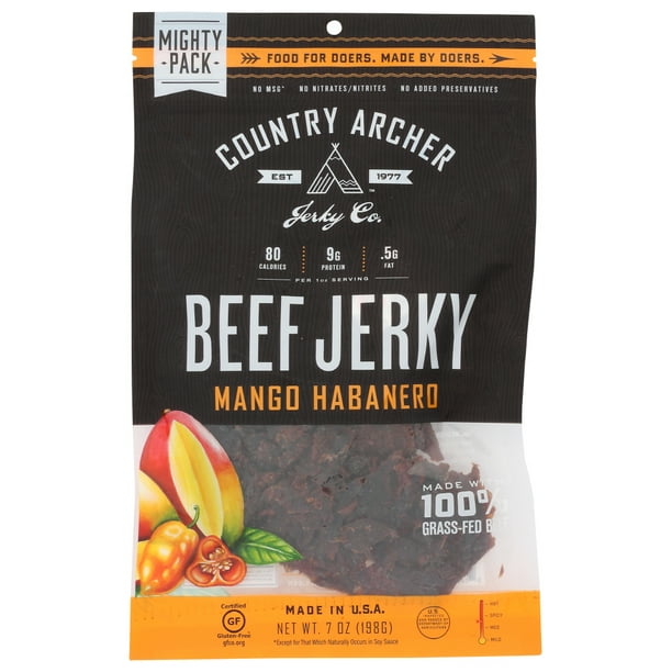 Country Archer Beef Jerky, Mango Habanero, 7 oz
