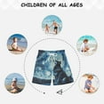 thumbnail image 6 of joogoo Kids Boys Swim Trunks Wolf in Night Beach Board Shorts Drawstring Swimsuit Kid Teen L, 6 of 6