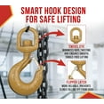 thumbnail image 3 of 4 Pack Crosby L-322AN Swivel Hook with Latch - 1-1/2 Ton Working Load Limit - Golden Painted Forged Steel Swivel Lifting Hook - 1048816, 3 of 12
