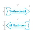 thumbnail image 7 of Arrow Shape Bathroom Right 12x4" Wall or Door Sign | Restrooms Signage, 7 of 7