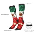 thumbnail image 5 of Knee High Socks for Women Mexico-Flag- Print Long Tube Sock Uniform Socks, 5 of 7