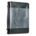 thumbnail image 4 of Be Strong Lion Two-Tone Black Bible Cover - Joshua 1:9 - Large, 4 of 5