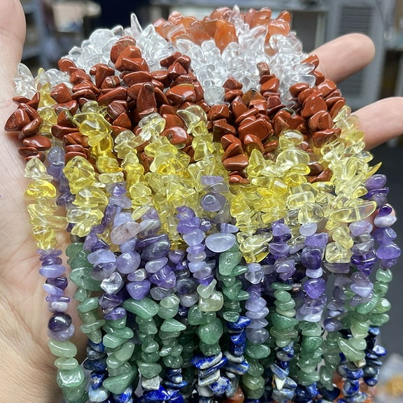 1pc natural crystal chip stick bead – irregular loose gemstone for DIY jewelry making, bracelet & necklace craft supplies