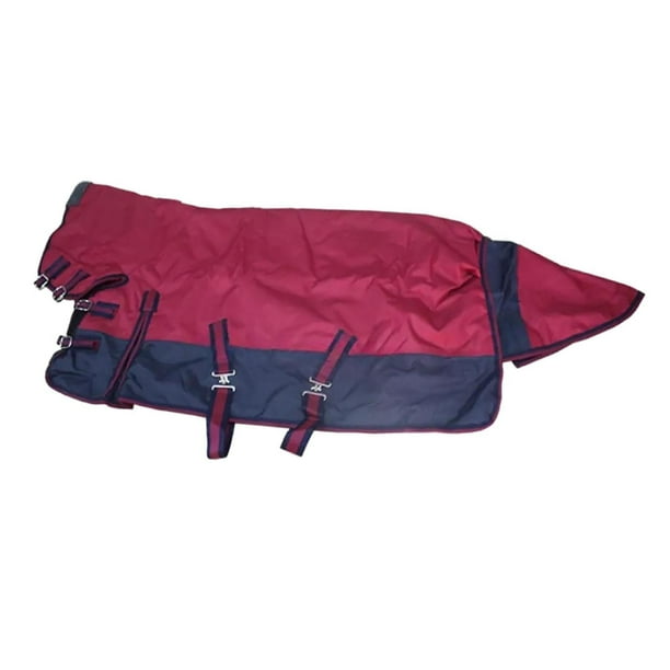 Manta de invierno para caballos, impermeable, con capucha, para el vientre, resistente al frío y gruesa Borgoña Azul Marino S