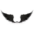 thumbnail image 2 of Wings Black Wall Decal by Wallmonkeys Peel and Stick Graphic (18 in W x 9 in H) WM329959, 2 of 4