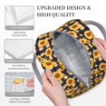 thumbnail image 3 of Balery Vintage Black White Plaid Sunflowe Bolsa de Almuerzo para Mujeres, Caja de Almuerzo, Bolsa de Almuerzo Pequeña Impermeable, Tote de Almuerzo Reutilizable con Gran Capacidad, 3 of 6