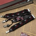 thumbnail image 5 of Buyless Fashion 2 Pack Suspenders for Men - 48" Elastic Adjustable Straps 1 1/4" - Y Shape, 5 of 7