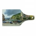 thumbnail image 1 of Vernazza Cutting Board, Panoramic View of Italian Village Houses Boat and Historic Buildings, Decorative Tempered Glass Cutting and Serving Board, in 3 Sizes, by Ambesonne, 1 of 2