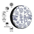 thumbnail image 4 of Kdxio Spare Tire Cover for RV Trailer, Waterproof Wheel Cover,Camper Spare Tire Cover Fit for Rv SUV Truck Travel Trailer 14 inch-World Travel2, 4 of 8