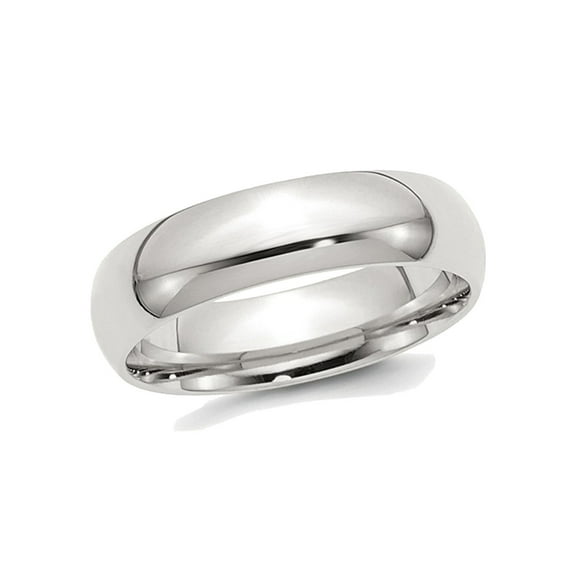 Gem & Harmony Ladies or Mens Sterling Silver 6mm Comfort Fit Wedding Band Ring for Women