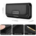 thumbnail image 4 of HAWEEL 4.7-6.1 inch Nylon Cloth Phone Belt Clip Horizontal Carrying Pouch with Card Slot, 4 of 8