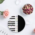 thumbnail image 4 of FMSHPON Music Piano Theme Set of 4 Round Coaster for Drinks, Absorbent Ceramic Stone Coasters Cup Mat with Cork Base for Home Kitchen Room Coffee Table Bar Decor, 4 of 6