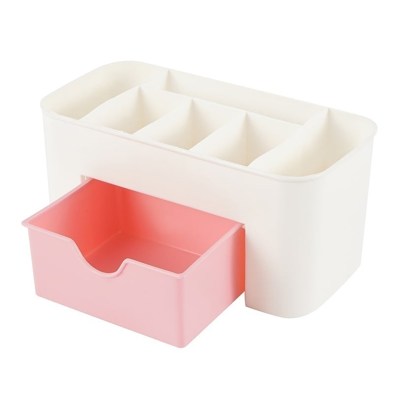 WNG Mini Portable Storage Box Desktop Button Storage Box Small Object Clip  Cosmetic Cotton with Lid Storage Box