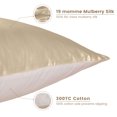 thumbnail image 2 of THXSILK Silk Pillowcase, 19 Momme Zippered Silk Pillowcase with Cotton Underside, 100% Pure Mulberry Silk Pillowcase, 1Pcs, Standard Size(20"x26"), Champagne, 2 of 6