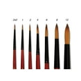 thumbnail image 6 of Creative Mark Ebony Splendor Long-Handled Synthetic Sable Paint Brush, Set of 7, Pack of 10, Teijin Multi-Filament Hair, Handcrafted Synthetic Paint Brushes for Acrylic, Watercolor Painting and More, 6 of 7