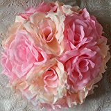 Silk Rose Pomander Flower Wedding Party Home Decoration Kissing Ball Trendy New Best Price Gift Red (Rowlinson Party Arbour Best Price)