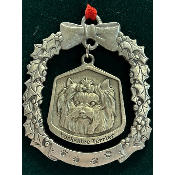 Yorkshire Terrier Yorkie Fine Pewter Dog Breed Ornament