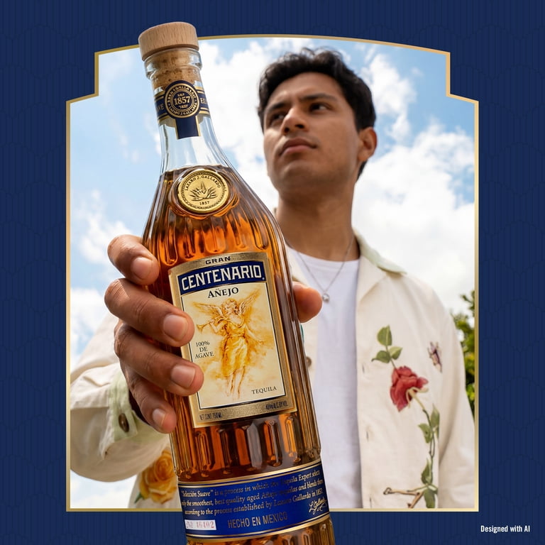 Gran Centenario Añejo Tequila, 750 ml Glass Bottle, 40% ABV