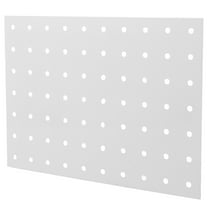 Soimiss Wall Mounted Metal Pegboard Panel in White for Kitchen and Garage Tool Organization