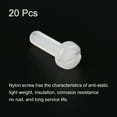 thumbnail image 3 of Uxcell M3 x 12mm Nylon Machine Screws, Pan Head Slotted Screw Fasteners, 20 Pack, 3 of 4