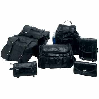WMU Diamond 7pc Buffalo Leather Motorcycle Luggage Set (pack Of 1)