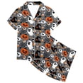 thumbnail image 4 of Outfit Sets for Girls Pumpkin Elements Print Short Sleeve Shirt Shorts 2 Piece Outfits Size 2-3Y, 4 of 4
