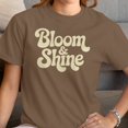 thumbnail image 3 of Smartprints Bloom & Shine Retro Women's T-Shirt Brown Savana, Cotton, M, 3 of 4