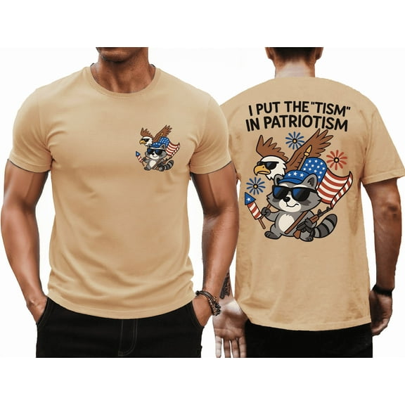 I Put The Tism In Patriotism Shirt Men Tee