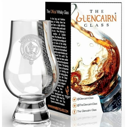 Glencairn Clan Buchanan Crest Whisky Glass in Gift Carton
