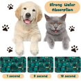 thumbnail image 2 of Alfombrillas para cuencos de agua y comida para perros - Manteles individuales absorbentes impermeables para alimentación de mascotas para pisos - Verde 24 * 32 pulgadas, 2 of 5