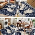 thumbnail image 5 of 3'x5' Area Rugs, Elegant Bunny Easter Indoor Outdoor Area Rug for Living Room Bedroom, Pastoral Spring Floral Washable Bathroom Rugs Kitchen Floor Carpet Mats Home Decor Aesthetic, 5 of 8