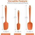 thumbnail image 2 of U-Taste 480°F High Heat Resistant Silicone Spatula Set of 3, BPA-Free Food Grade Kitchen Cooking Baking Mixing One Piece Seamless Flexible Rubber Scraper for Nonstick Cookware (Red), 2 of 9