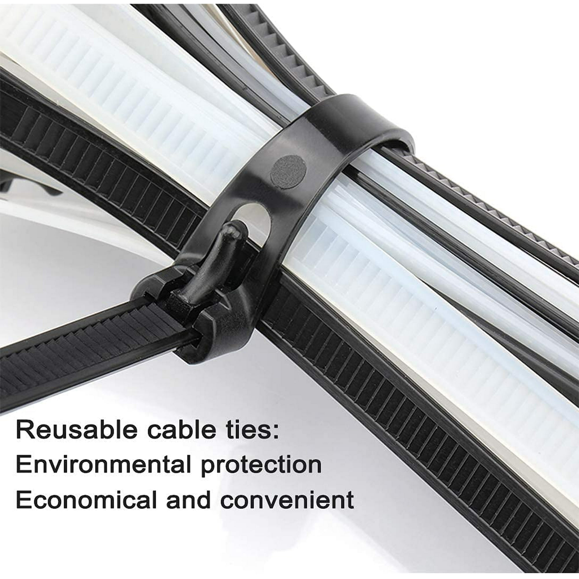 Lot De 100 Attaches De Câble Amovibles En Nylon De 30,5 Cm