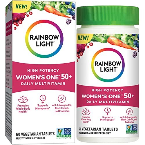 Rainbow Light Multivitamin for Women 50+, Vitamin C, D & Zinc, Probiotics, Womenâ€™s One 50