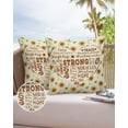 thumbnail image 6 of Shabby Chic Farm Sunflowers with Heart Outdoor Pillow Covers Set of 2, Decorative Waterproof Throw Pillow Case, Inspiration Quotes Cotton Linen Soft Cozy Cushion Pillowcases, 6 of 6
