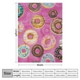 thumbnail image 4 of Girl's Doughnut Blanket Pink Chocolate Doughnut Blanket Children's and Adolescent Food Blanket Home Decoration, Bed, Sofa, Travel, Camping Lightweight Flannel Blanket Multiple sizes, 4 of 6