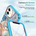thumbnail image 6 of CASEFIV for iPhone 12/iPhone 12 Pro Case 6.1 Inch,Built-in Screen Protector with 360° Ring Holder Kickstand,Full Body Dual Layer Rugged Shockproof Protective Case,Blue, 6 of 8
