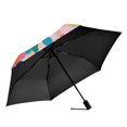 thumbnail image 2 of FORMRS Travel Umbrella Folding Auto Open Close Windproof Rain UV Protection, Yellow Colorful Circles, 2 of 8