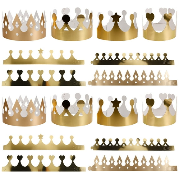 WRISTBIQUE Birthday Crowns Party Decoration Reflective 40Pcs 23.8X3.5X0.04In