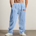 thumbnail image 2 of Men's Casual Trousers Everyday Lightweight Straight Leg Design with Adjustable Drawstring for Comfort and Versatile Style, 2 of 9