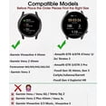 thumbnail image 2 of PLUHKN-Leather Band Compatible Garmin Venu 2 45mm, Venu 3 Watch Bands, Top Genuine Leather Watch Straps Wristband for Garmin Vivoactive 4/Forerunner 570(47mm)/255/265 Men and Women, 2 of 4