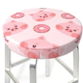 thumbnail image 3 of KLL Pigs Head And Donuts Round Bar Chair Cushion Cover 12 inch ,Bar Stool Protector with Elastic, Soft Washable, 3 of 6