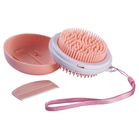 UPC: 0810051331301 | Pet Life ®  Bravel  3-in-1 Travel Pocketed Dual Grooming Brush and Pet Comb