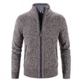 thumbnail image 1 of Suéter de invierno para hombre, otoño e invierno, más terciopelo acolchado, suéter de gran tamaño, abrigo, cuello, diseño versátil, 1 of 6