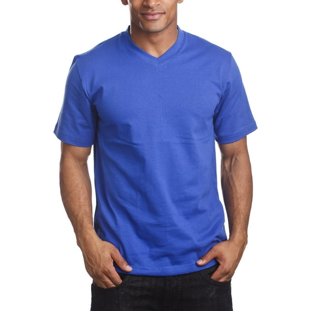 Pro 5 V-Neck Mens Short Sleeve T-Shirt,Royal Blue,Small - Walmart.com