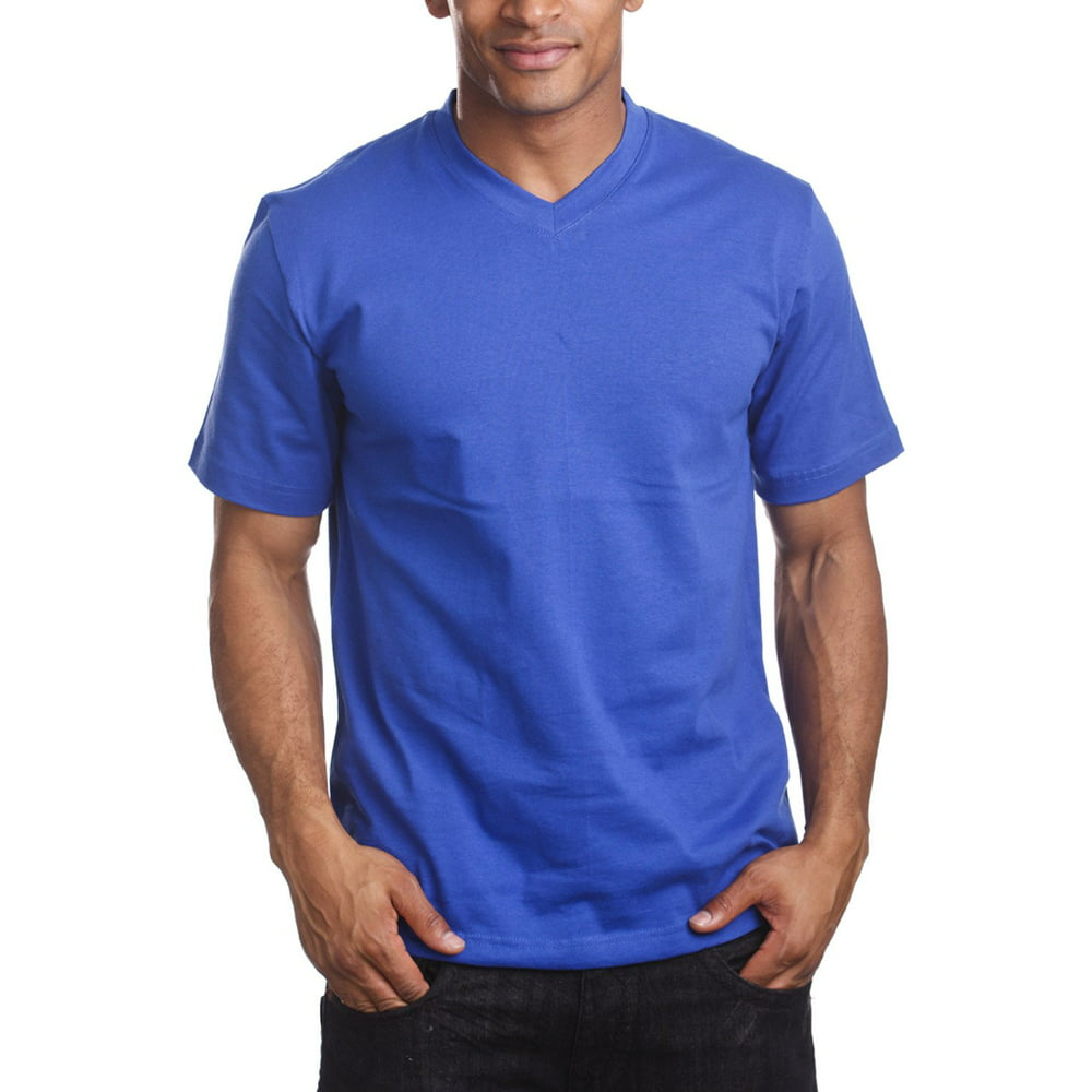 Pro Club - Pro 5 V-Neck Mens Short Sleeve T-Shirt,Royal Blue,2XL ...