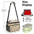 thumbnail image 6 of Lunch Box Pioneer Flower Floral Print Pattern Insulated Lunch Bag for Women Men,Medium Leakproof Lunchbox Cooler Bag Adjustable Strap,10 X 6.7 X 8 Inches, 6 of 6