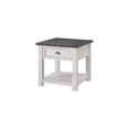 thumbnail image 3 of Home Square Monterey Solid Wood End Table in White and Gray - Set of 2, 3 of 7