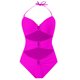 thumbnail image 3 of WILLBEST Traje de Baño Completo Mujer 2025 Nuevo Traje de Baño Color Sólido Cuello Halter U Hebilla Bikini de Mujer, 3 of 4