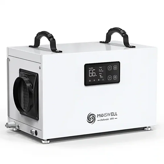 145 Pints Energy Star Commercial Dehumidifier for 6,000 sq. ft. Crawlspace Auto Restart